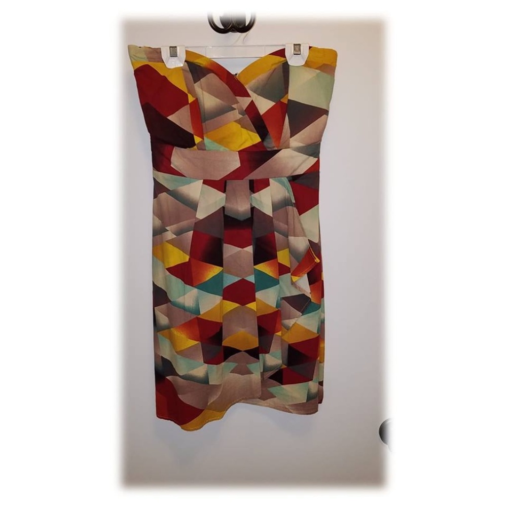 Strapless Block Color Dress